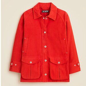 *NWT* J. Crew Broken-in Barn Jacket™ in brushed chino in Crisp Scarlet